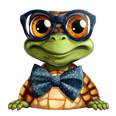 Cartoon Turtle With Sunglasses