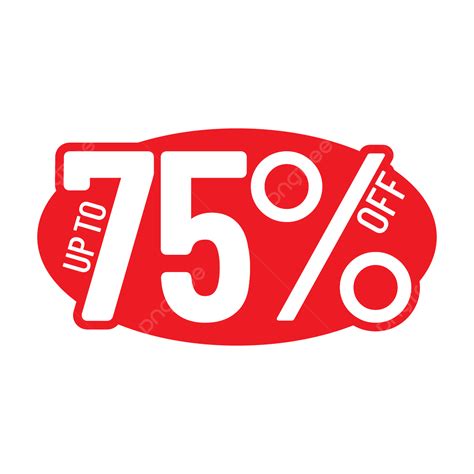 Vermelho 75% De Desconto Vetor PNG , Vermelho, 75, Por Cento Imagem PNG ...