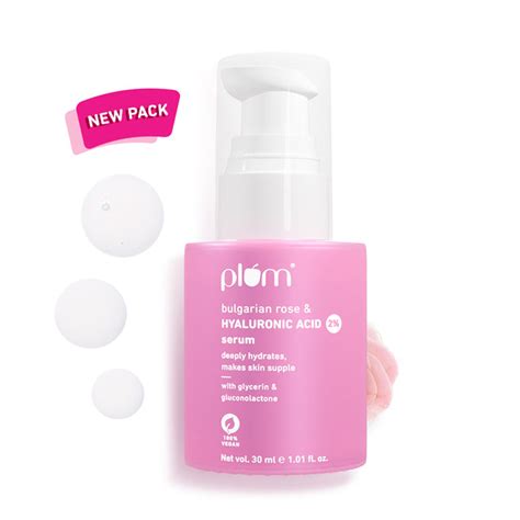 Buy 2% Hyaluronic Acid Serum for Face with Bulgarian Rose – Plum