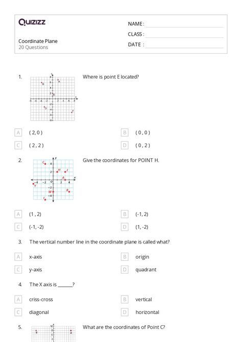50+ Coordinate Planes worksheets for 4th Class on Quizizz | Free ...