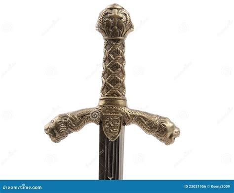 Hilt of the sword isolated stock photo. Image of model - 23031956