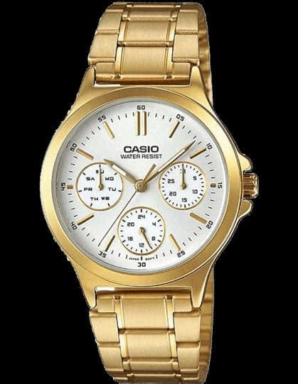Casio Enticer Ladies Gold Multi-Dial - Women'S Watch A1915