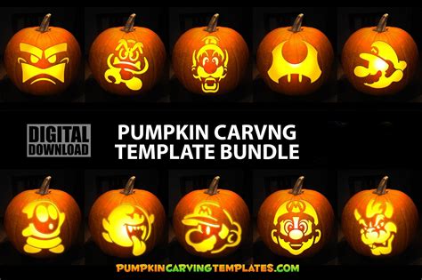 Mario Pumpkin Carving Templates Mario Pumpkin Carving Stencil Play