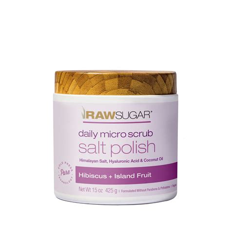 Raw Sugar Daily Micro Scrub Salt Polish - Hibiscus + Island Fruit ...