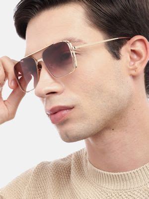 Buy Carlton London Uv Protected Brown Rectangle Lens Sunglasses Online