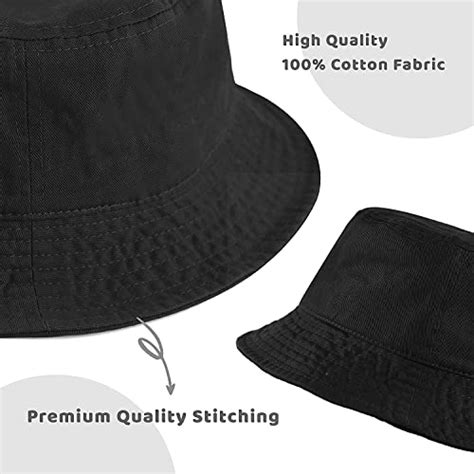Buy Missby® Teen's Cotton Classic Packable Beach Bucket Sun Hat (10-16 ...