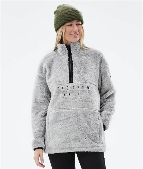 Dope Pile W 2022 Fleece Sweater Women Light Grey | Dopesnow.com