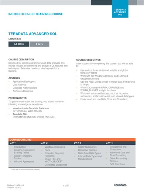 Image result for Teradata SQL Style Guide