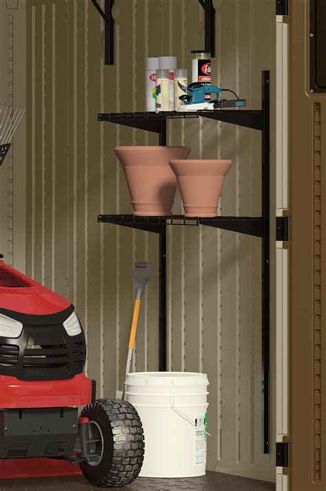 Suncast Dual Shelving Extension Kit for Sierra and Everett Sheds, Black ...