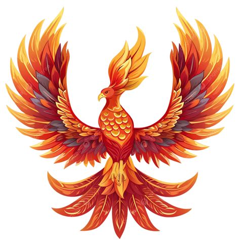 Phoenix Rising Wings And Tail Of Fiery Flames, Phoenix Transformation ...