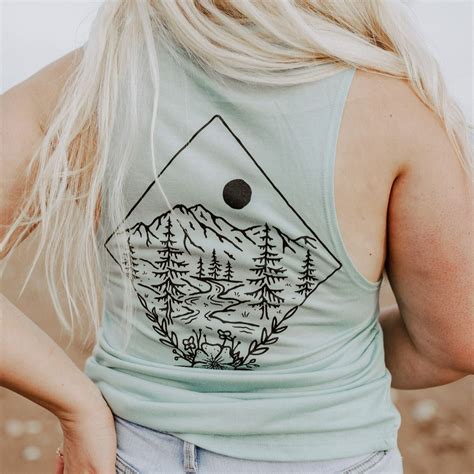 Take Me To the Wildflowers Ladies Muscle Tank - Dusty Blue– The Montana Scene