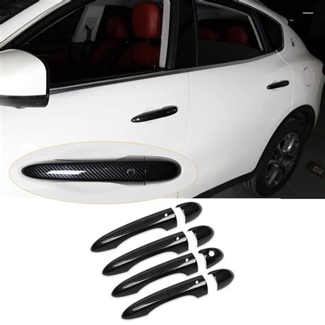 Buy YOCTM ABS Balck Carbon Fiber Look Outer Door Handle Cover Trim for ...
