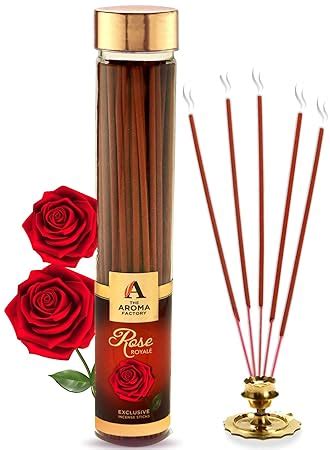 The Aroma Factory Rose Royale Agarbatti for Pooja, Luxury Incense ...