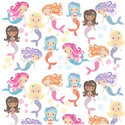 Mermaids 2 Clipart-mermaids Clip Art Mermaid Digital Papers | Etsy