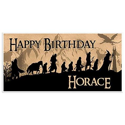 Buy The Lord Of The Rings Birthday Banner Party Decoration Backdrop ...