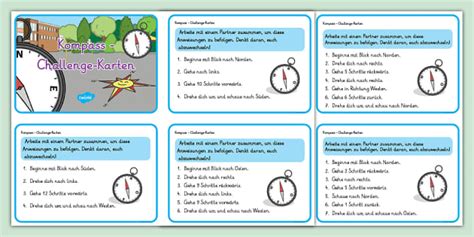 Kompass - Challenge-Karten (teacher made) - Twinkl