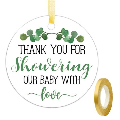 Buy Thank You for Showering Our Baby with Love Tags, Baby Shower Favor ...