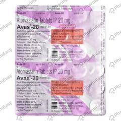 Atorvas 20 MG Tablet (10): Uses, Side Effects, Price & Dosage | PharmEasy