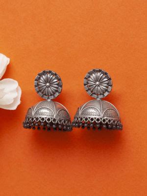 Buy Moedbuille Handcrafted Silver Antique Temple Design Chandelier ...