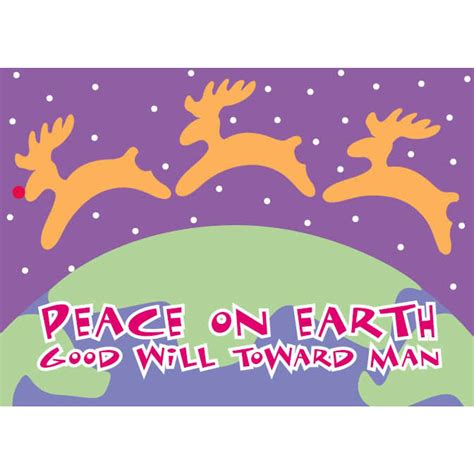 Peace On Earth Good Will Toward Man Holiday Greeting Cards, With A7 ...