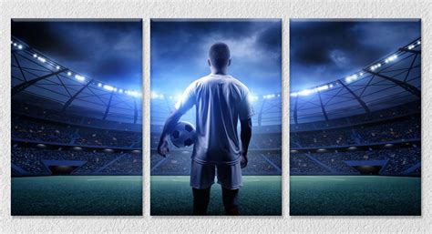 Footballer Blue Stadium, Set Of 3 – Myindianthings