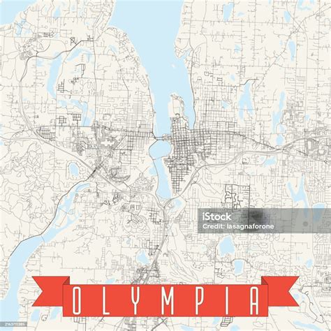 Olympia Washington Usa Vector Map Stock Illustration - Download Image ...