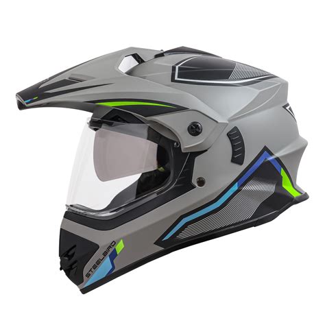 Steelbird Racer Off Road ISI Certified Motocross Double Visor Full Fac ...
