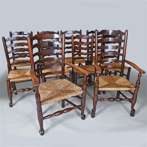 Set of 10 Ladderback Dining Chairs – Elaine Phillips Antiques