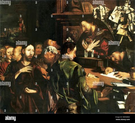 The Calling of St. Matthew.. 1530s. Reymerswale Calling of St. Matthew Stock Photo - Alamy