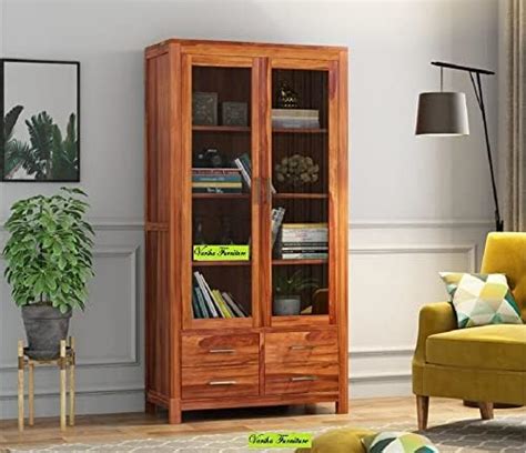 Varsha Furniture Solid Wood Book Shelf for Home Library | Shelves ...