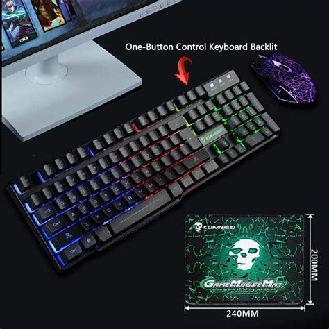 UrChoiceLtd Wired Mechanical Feel Gaming Keyboard and Mouse Set India ...
