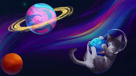 Space Cat Wallpaper