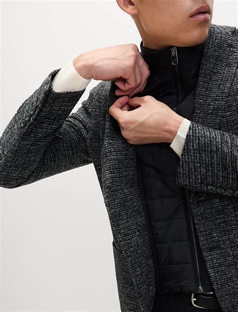 Buy Tailored Fit Wool Blend Blazer with Gilet at Marks & Spencer