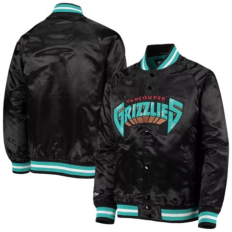 Youth Mitchell & Ness Black Vancouver Grizzlies Hardwood Classics Satin ...