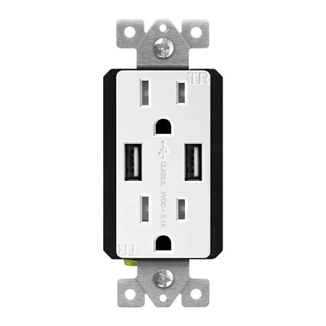 Dual USB Charging Outlet Receptacle | TOPGREENER