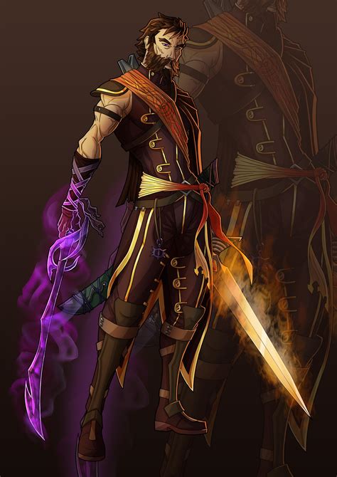 [OC] Auron Flamberge - Eldritch Knight + Warlock : r/DnD