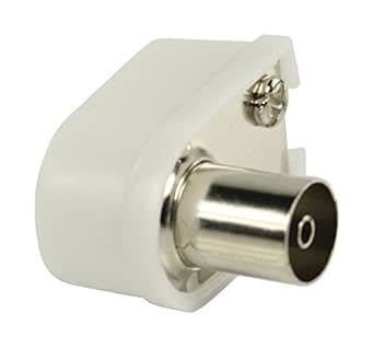 Valueline Angled coax connectors coax female white [VLSP40921W ...
