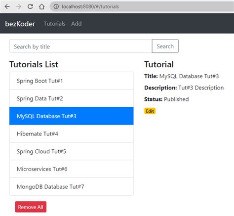 Spring Boot REST API in Angular 的图像结果
