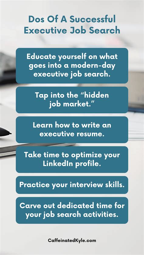 The 11 Dos And Don’ts Of A Successful Executive Job Search | CaffeinatedKyle.com