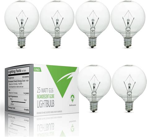Amazon.com: ETwinCoo Wax Warmer Light Bulbs, G50 25 Watt for Full Size ...