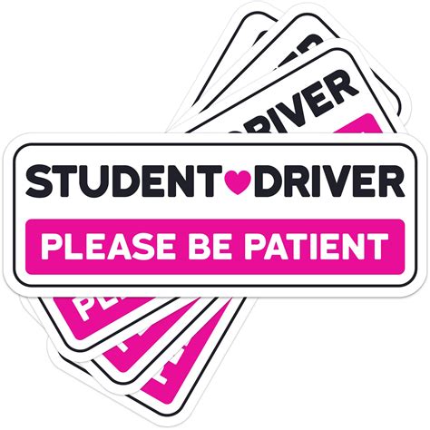 Stickios Student Driver Sticker - Removable and Non Magnetic