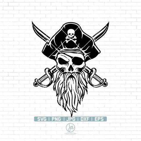 Pirate Skull Svg Pirate Clipart Pirate SVG Skull Svg - Etsy India