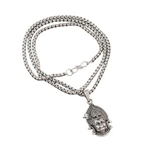 Buy EiVAA Khatu Shyam Ji Oxidised Silvere Locket Pendant with Chain ...
