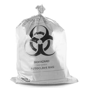 TM Media Biohazard Disposable Autoclavable Bags (Size : (H) 11” X (B) 7 ...