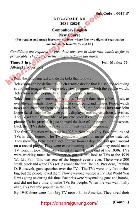 Image result for Class 12 Neb English Model Question 2081