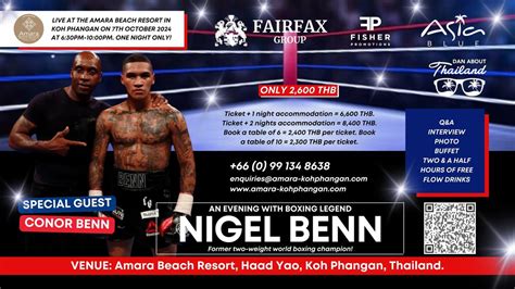 An Evening With Nigel Benn & Conor Benn at Amara Beach Resort in Koh ...
