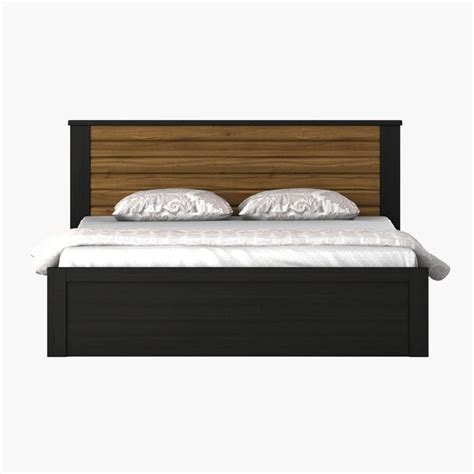 Buy Helios Rhine Lyon Queen Bed - Black from Helios by Home Centre at ...