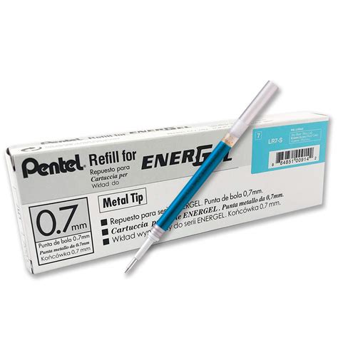 Pentel Refill Ink for EnerGel and Lancelot Gel Pen, 0.7mm Metal Tip ...