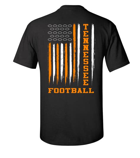 Tennessee Football Team Men's T-shirt, American Flag Graphic, Orange ...