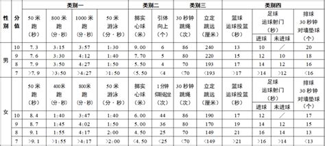 2020南京中考体育考试评分标准,91中考网